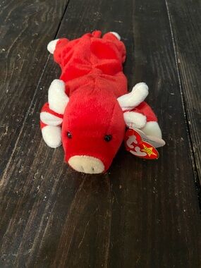 Red Plush TY Snort Beanie Baby Stuffed Animal